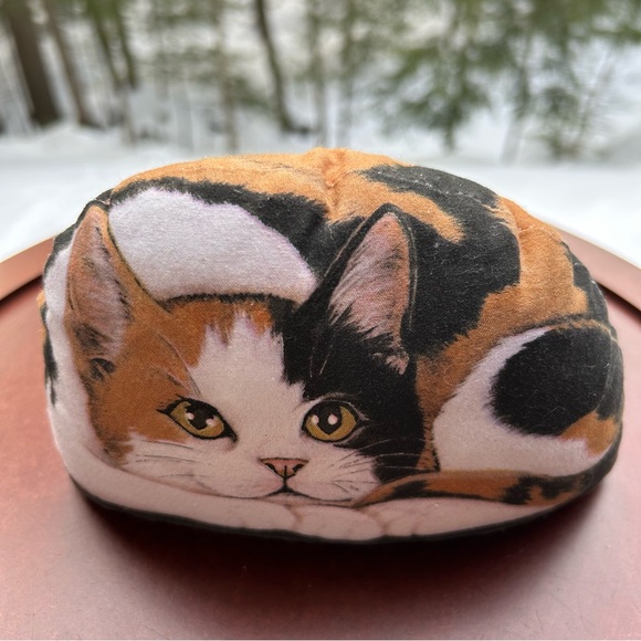 Calico Cat Door Stopper Sittin’ Kitty 2003 By Leslie Anderson | Folk Art Decor - Picture 3 of 7